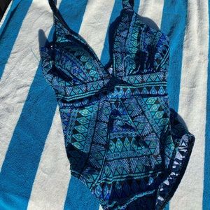 Geometric print Miraclesuit XL